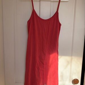 Red cotton skater girl mini dress